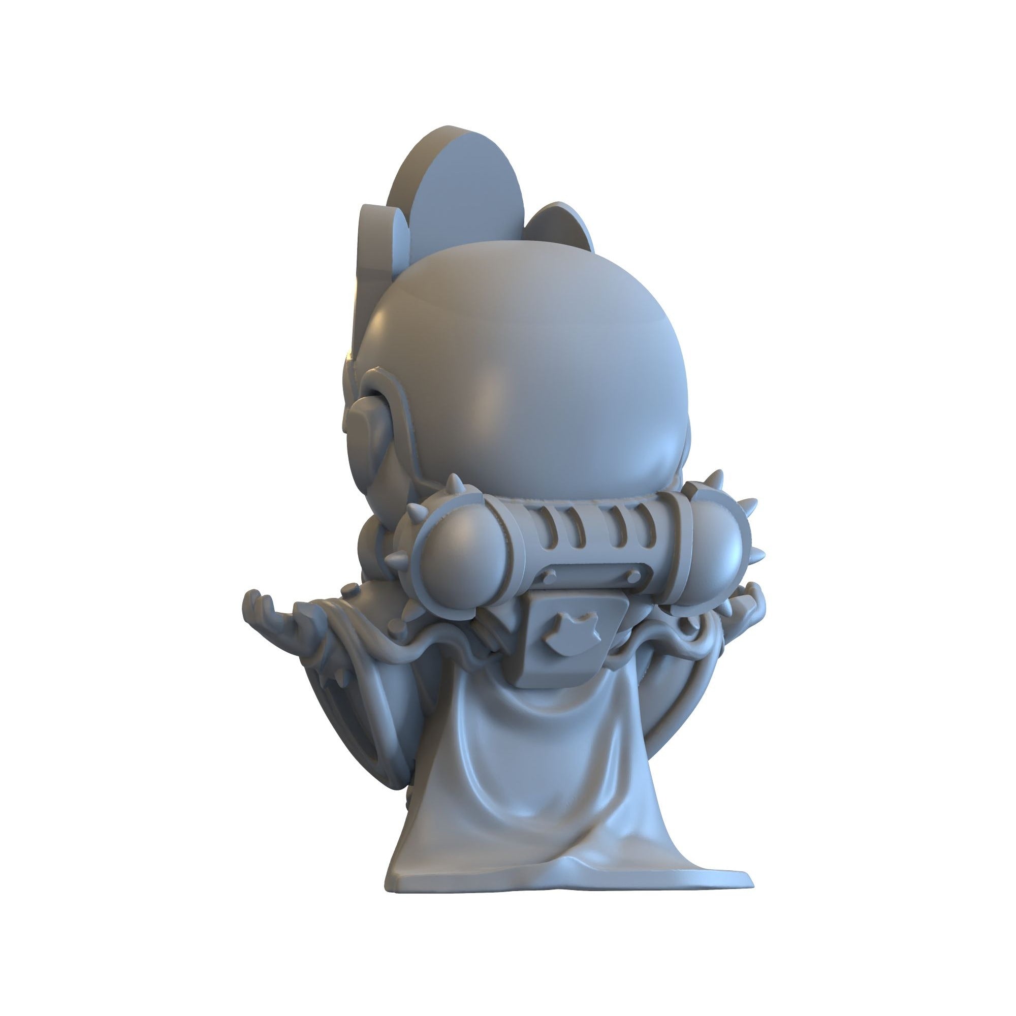 Catxorcist Tank - 3d Printed Grimdark Cuteness Chibi Miniature