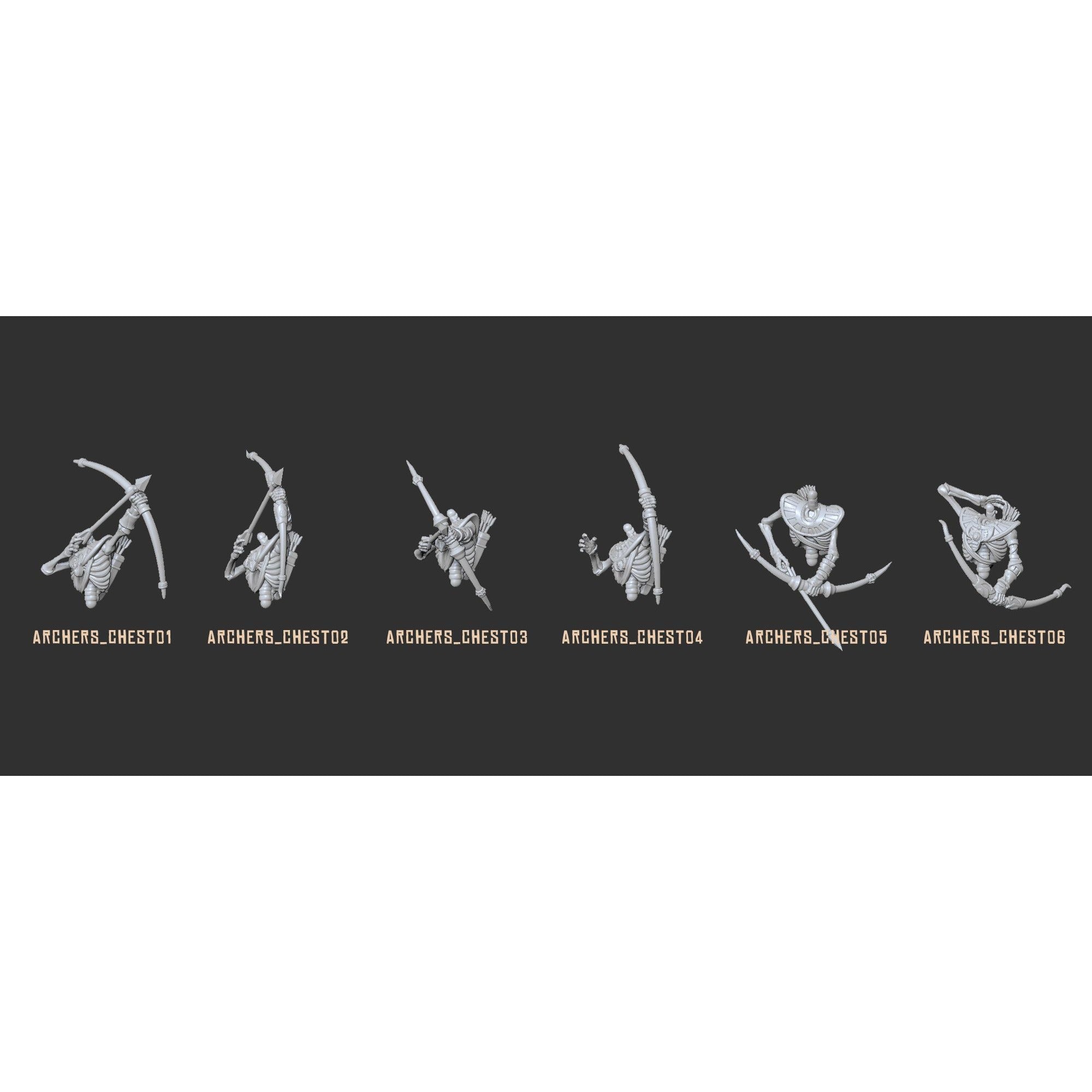 Skeleton Chariots (100pc Modular Kit) - Pharoah&#39;s Legacy: Undead Army - 3d Printed Miniature by Crab Miniatures