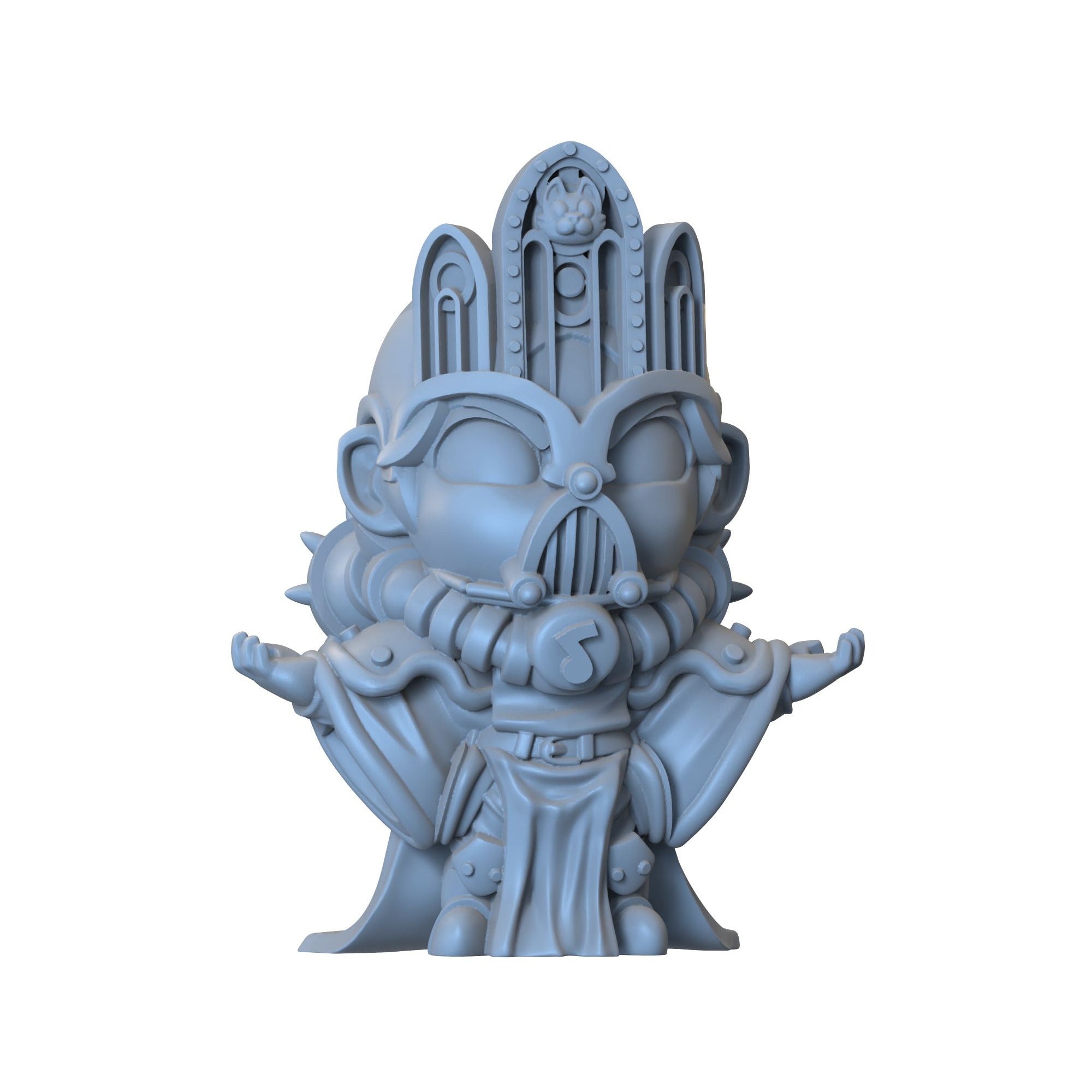 Catxorcist Tank - 3d Printed Grimdark Cuteness Chibi Miniature