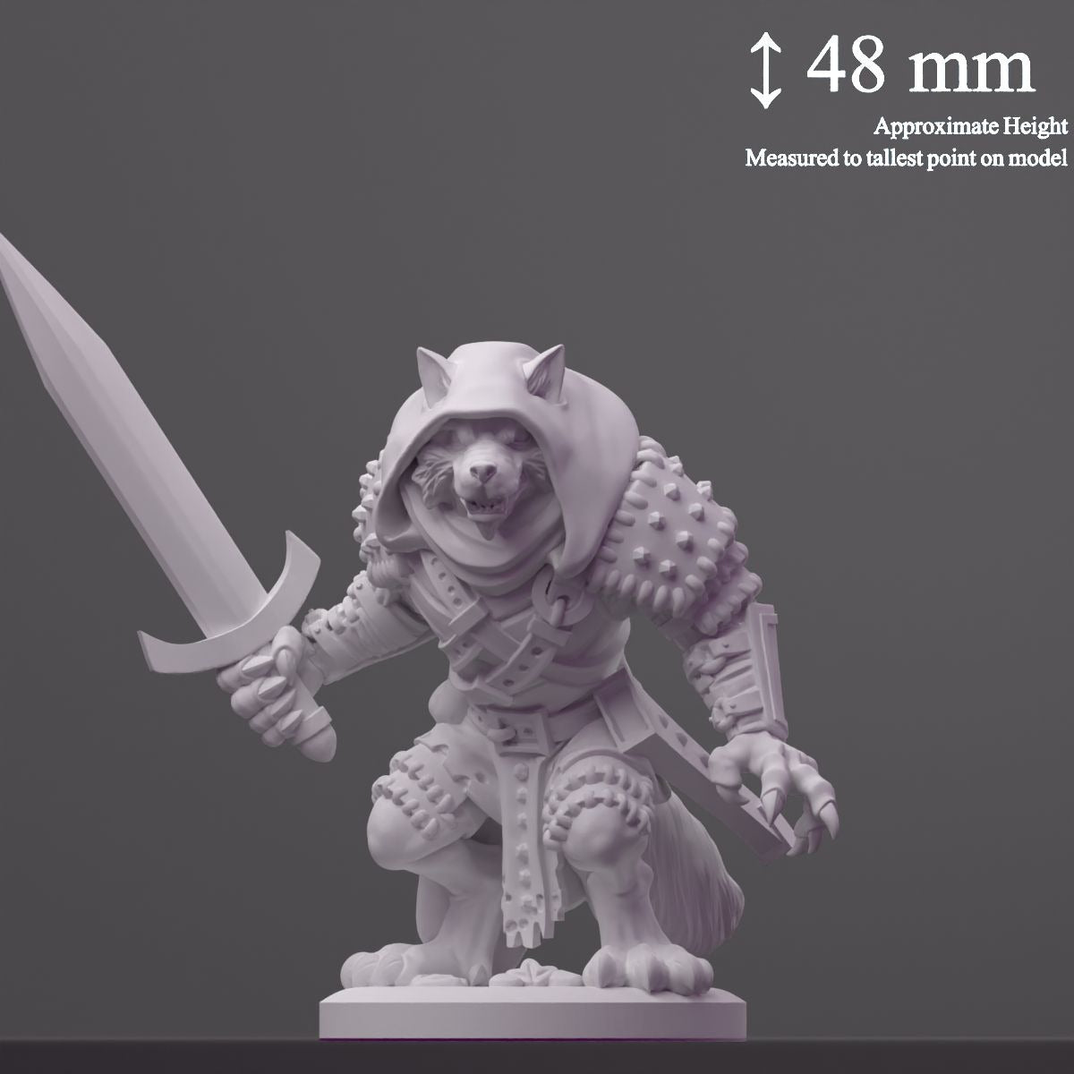 Dire Wolf Bandits - Brambleheart - 3d Printed Miniature sculpted by Kraken Games Lab