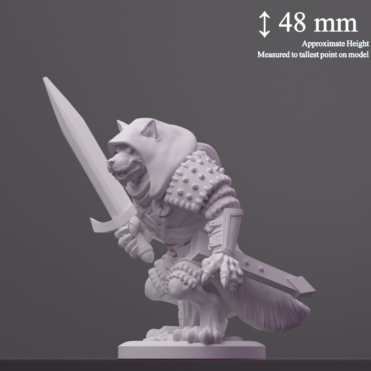 Dire Wolf Bandits - Brambleheart - 3d Printed Miniature sculpted by Kraken Games Lab