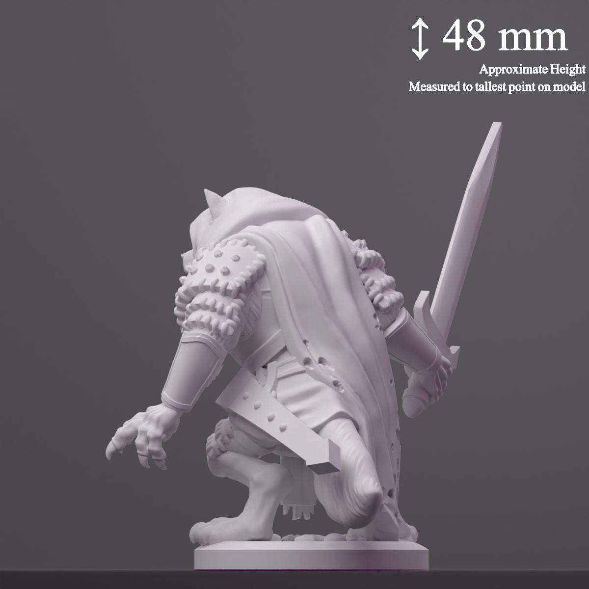 Dire Wolf Bandits - Brambleheart - 3d Printed Miniature sculpted by Kraken Games Lab