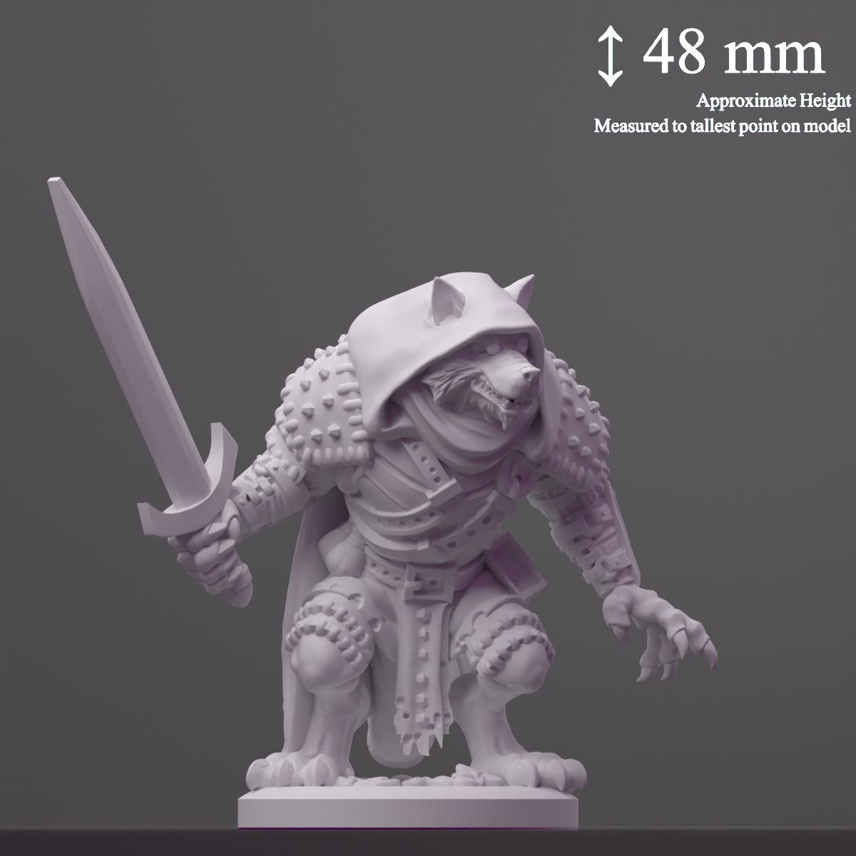 Dire Wolf Bandits - Brambleheart - 3d Printed Miniature sculpted by Kraken Games Lab