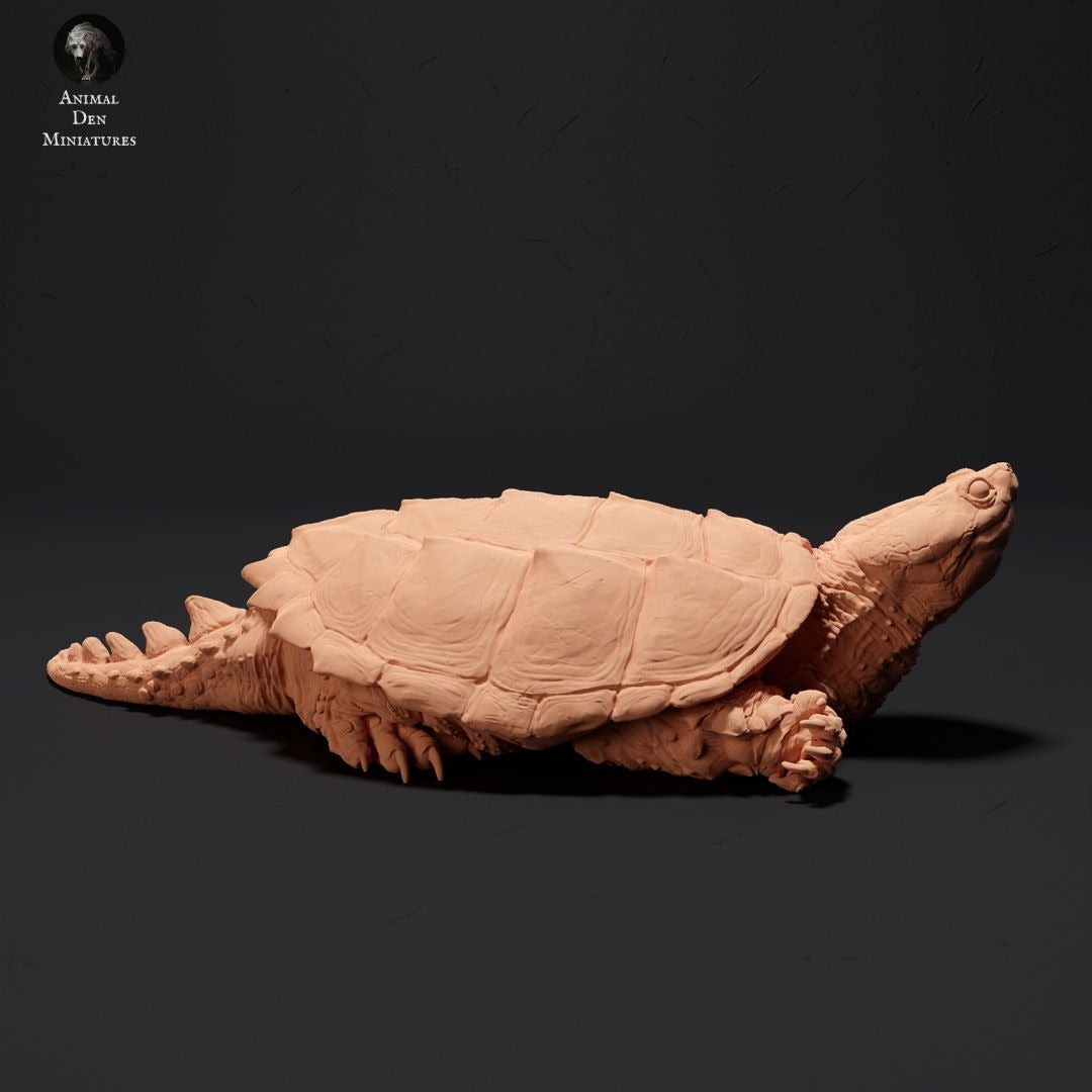 Common Snapping Turtle - 3d Printed 1/24 Scale Miniature by Animal Den