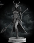 Morrigan, TIefling Sorceress - 3d Printed Miniature by Stormborn Collectibles