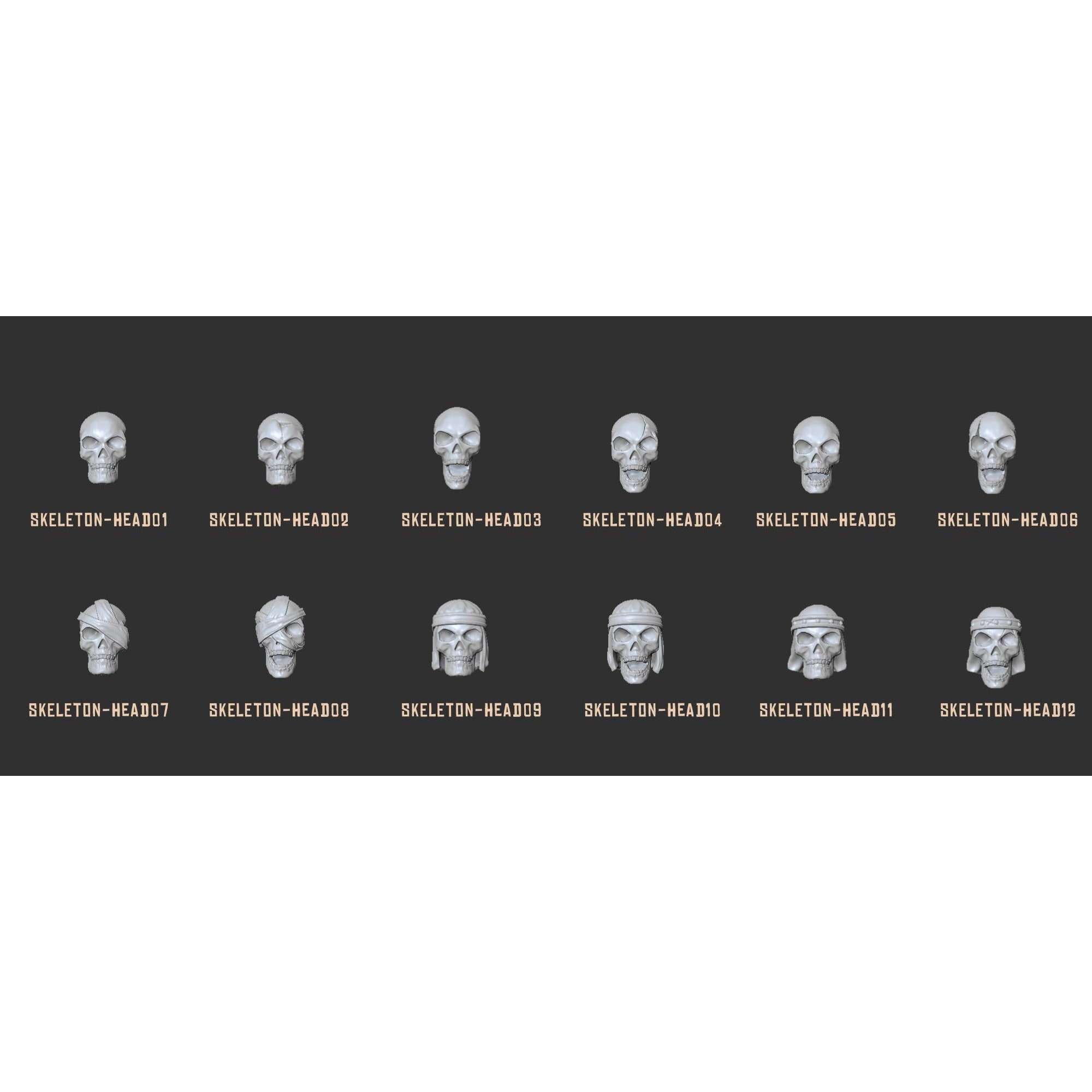 Skeleton Chariots (100pc Modular Kit) - Pharoah&#39;s Legacy: Undead Army - 3d Printed Miniature by Crab Miniatures