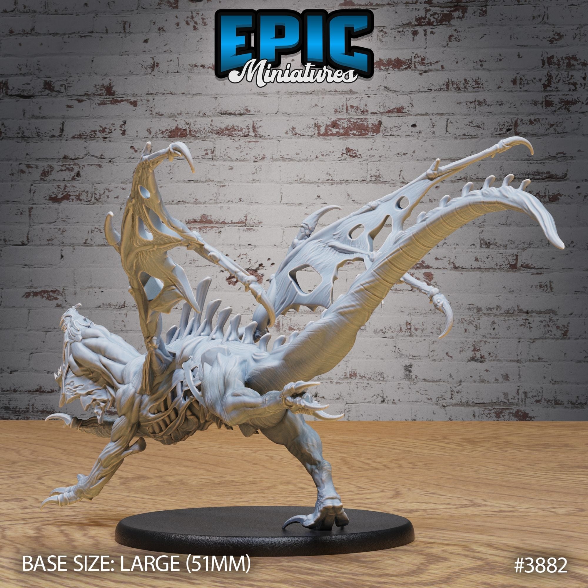 Rotting Young Dragon- 3d Printed by Epic Miniatures