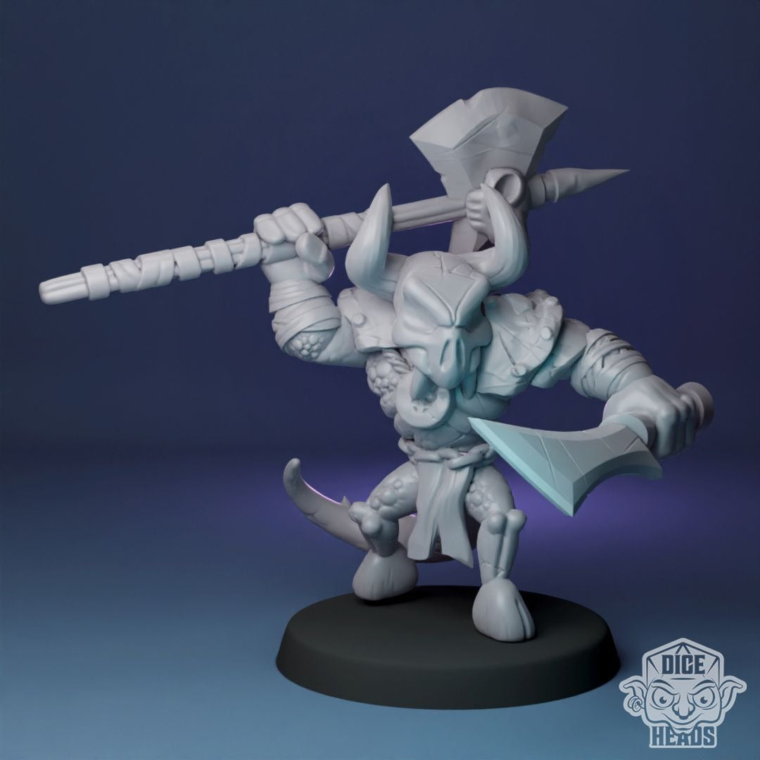 Minotaur Zombies - 3d Printed Miniature by DiceHeads