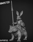 Rabbit Badger Riders - 3d Printed Miniature by Goon Master Games