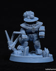 Mining Crew (Space Dwarf Miners with Pickaxes) - 3d Printed Miniature sculpted by Tablehammer