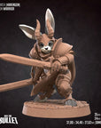 Harengon Warrior - 3d Printed Miniature by Bite the Bullet