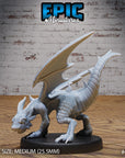 Light Dragon Wyrmling - 3d Printed Miniature Sculpted by Epic Miniatures