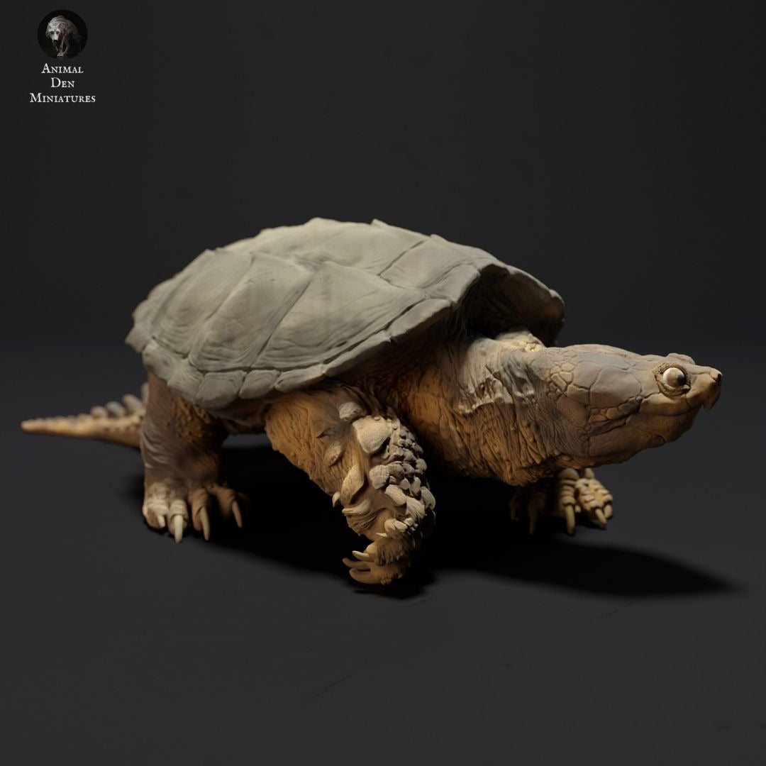 Common Snapping Turtle - 3d Printed 1/24 Scale Miniature by Animal Den