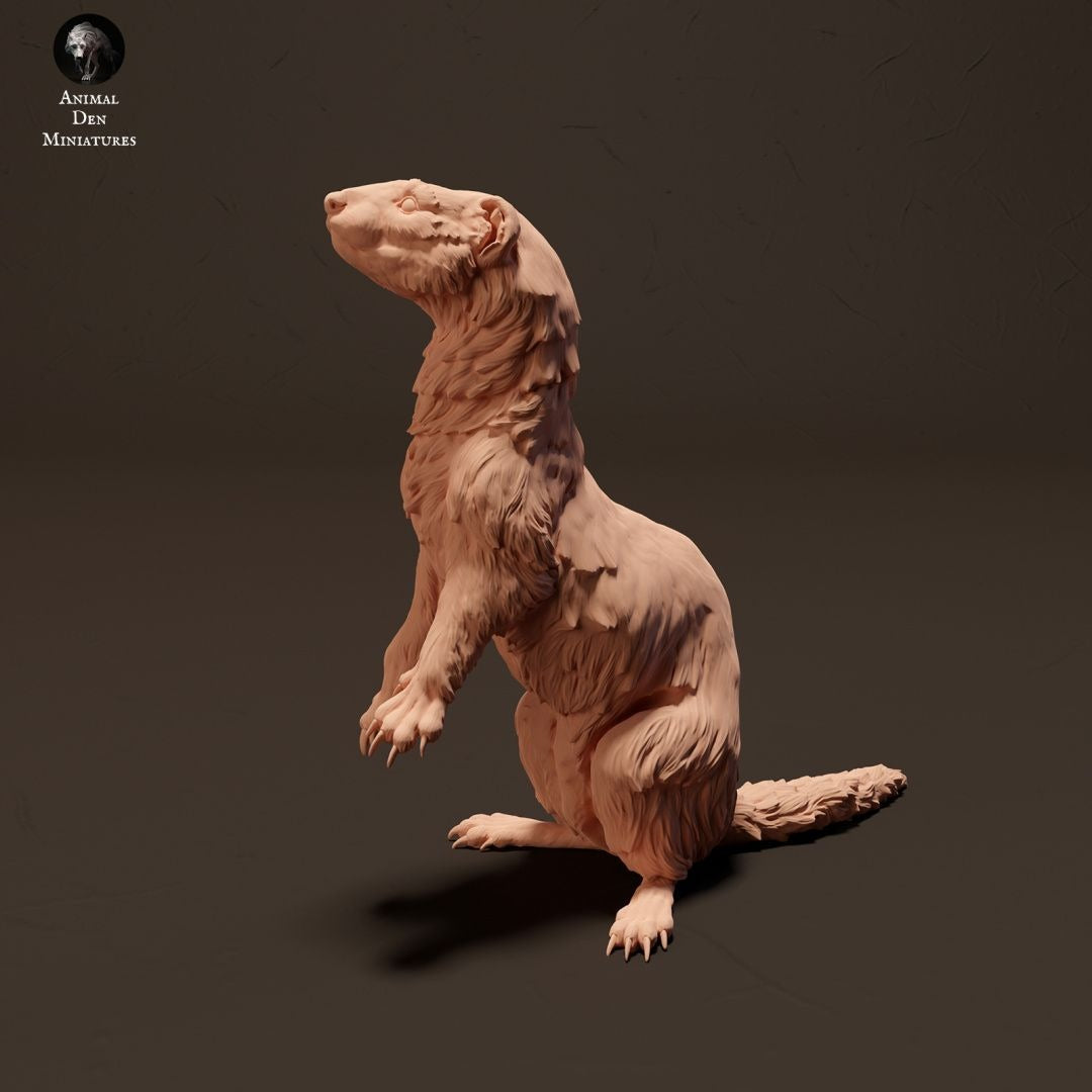 European Polecat - 3d Printed 1/24 Scale Miniature by Animal Den