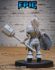 Bearded Female Dwarf - 3d Printed by Epic Miniatures