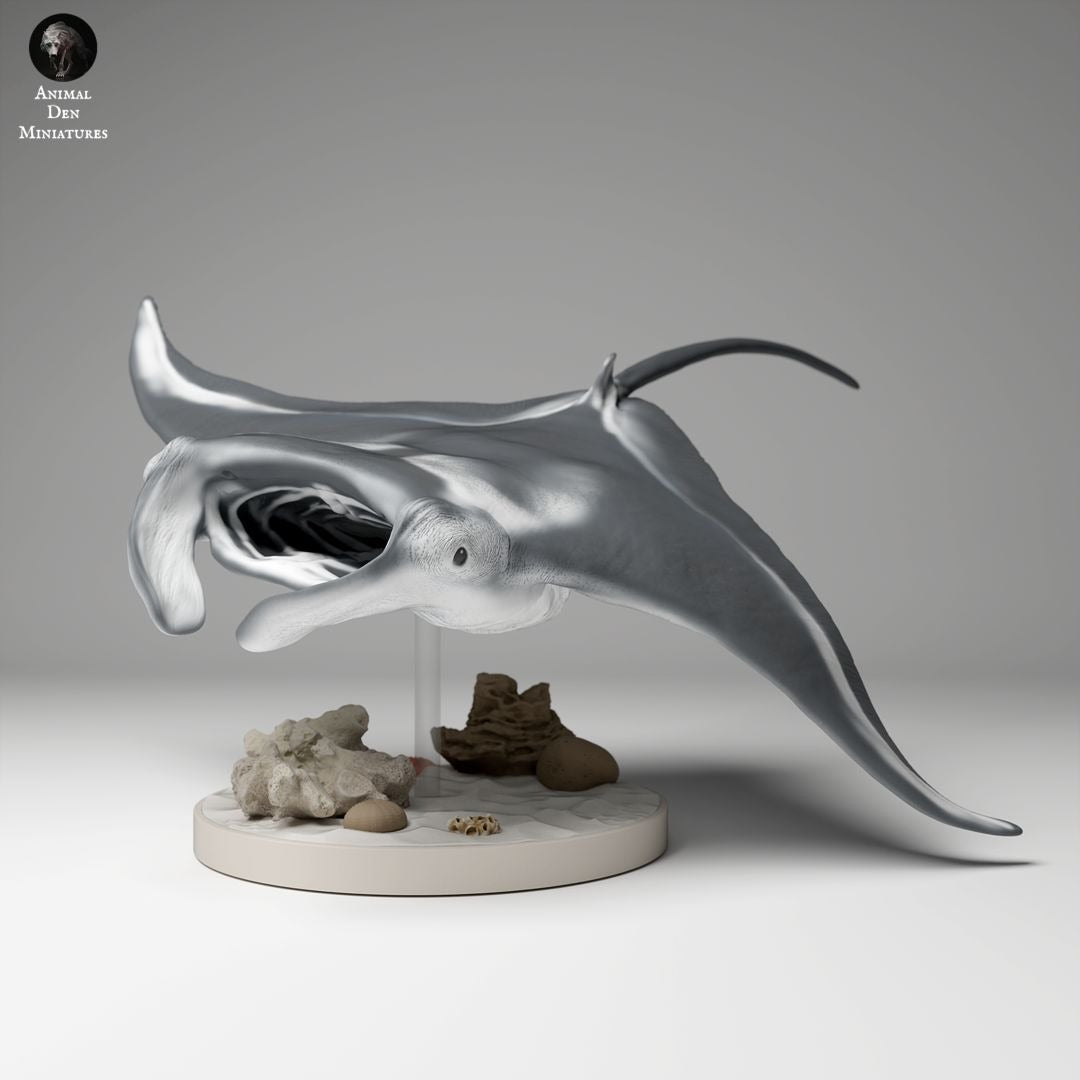 Reef Manta Ray - 3d Printed 1/24 Scale Miniature by Animal Den