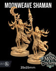 Moonweave Shaman - The Moon Enclave - 3d Printed Miniature by Dragon Trappers Lodge