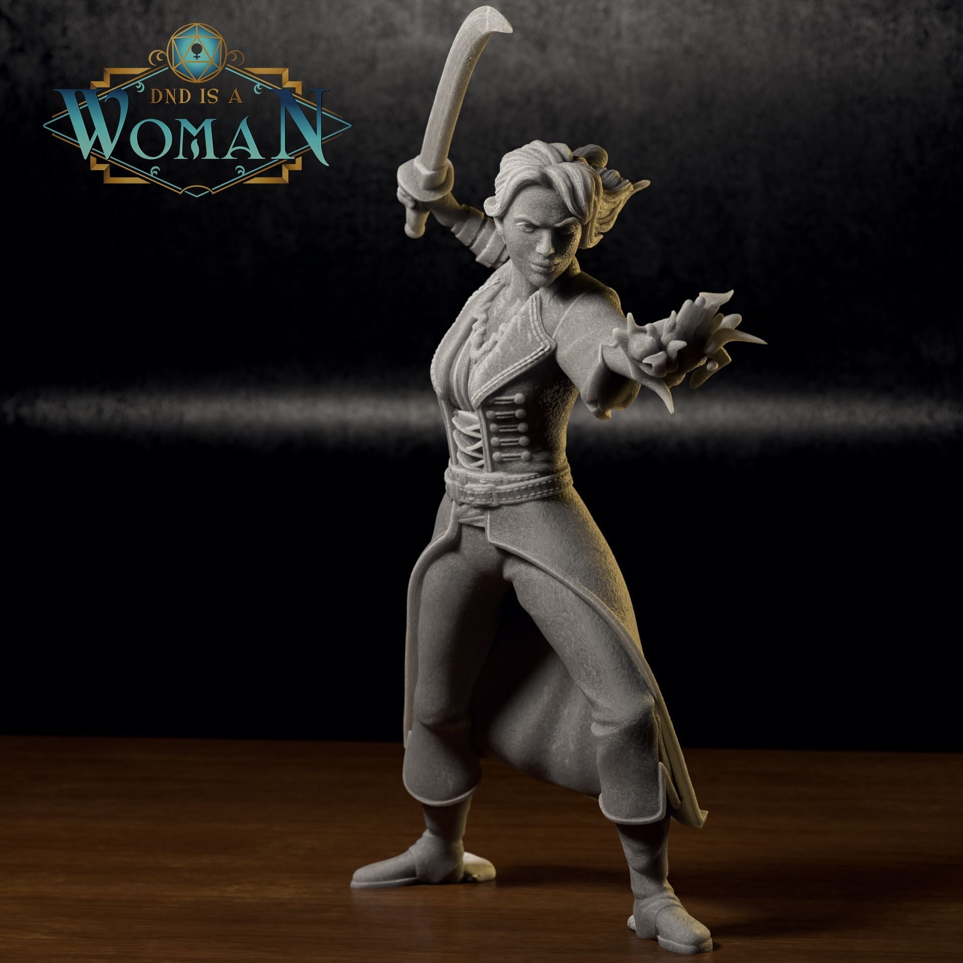 Elf Sorcerer Laraine - 3d Printed Miniature by DND Is A Woman