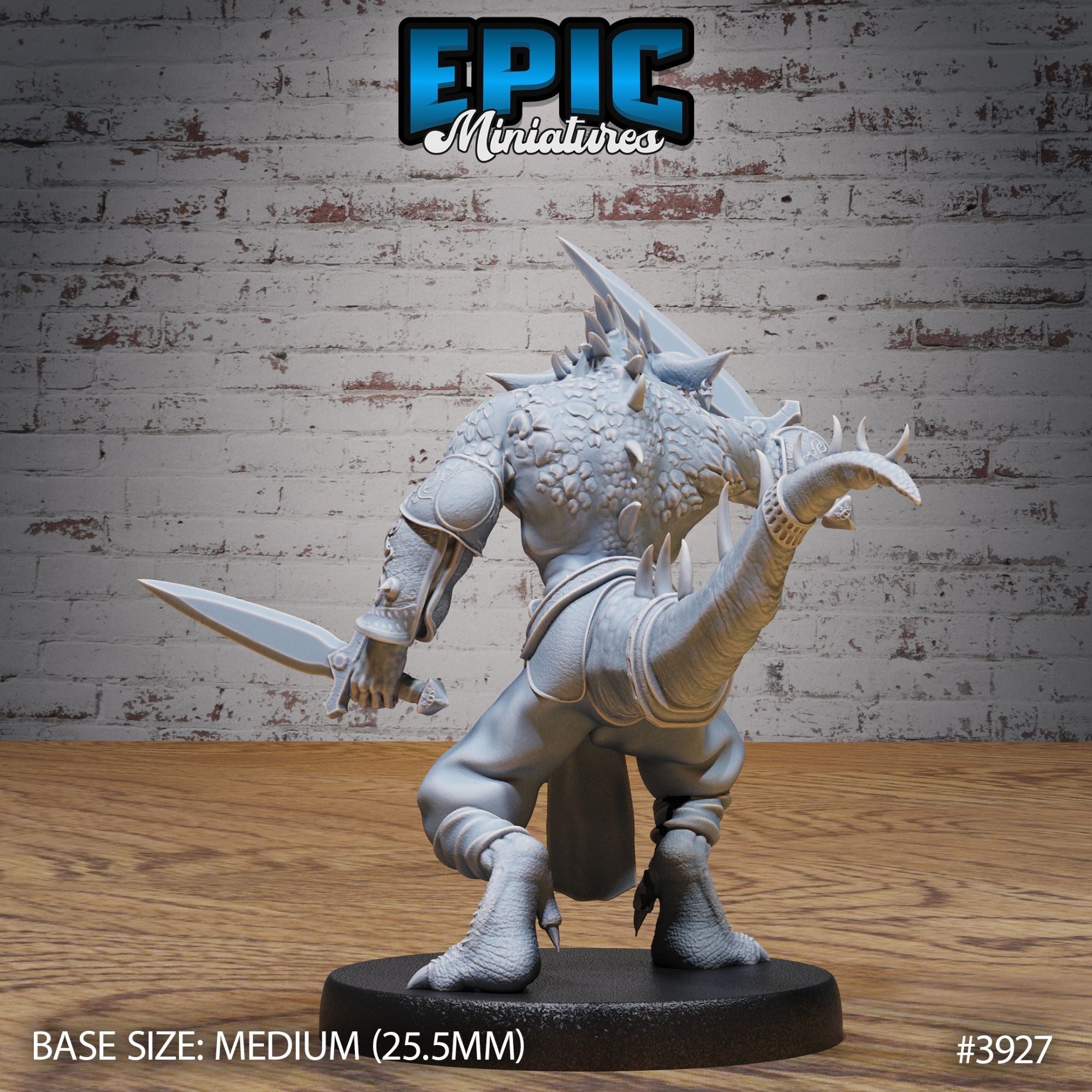 Lizardfolk Thug - 3d Printed by Epic Miniatures