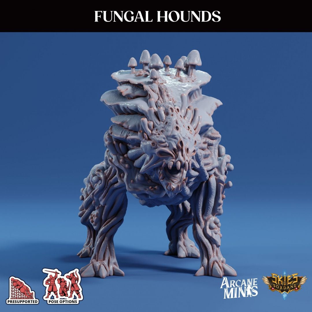 Fungal Hounds - 3d Printed Miniature by Arcane Minis