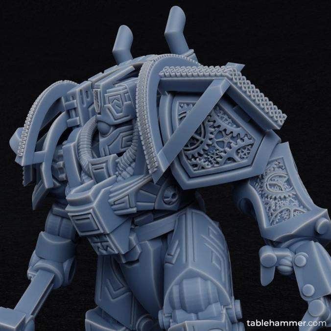 Clockwork Ancient, Space Dwarf Golem Mech - Federation of Tyr - 3d Printed Miniature by Tablehammer