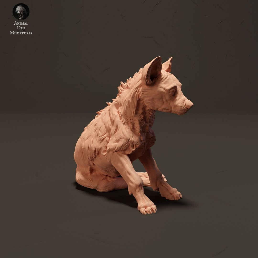 Spotted Hyenas - 3d Printed 1:24 Scale Miniature by Animal Den