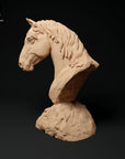 Konik Horse Bust - 3d Printed Scale Miniature by Animal Den