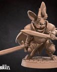 Harengon Warrior - 3d Printed Miniature by Bite the Bullet