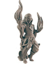 Warlock, Elf Male - 3d Printed Miniature Sculpted by EC3D