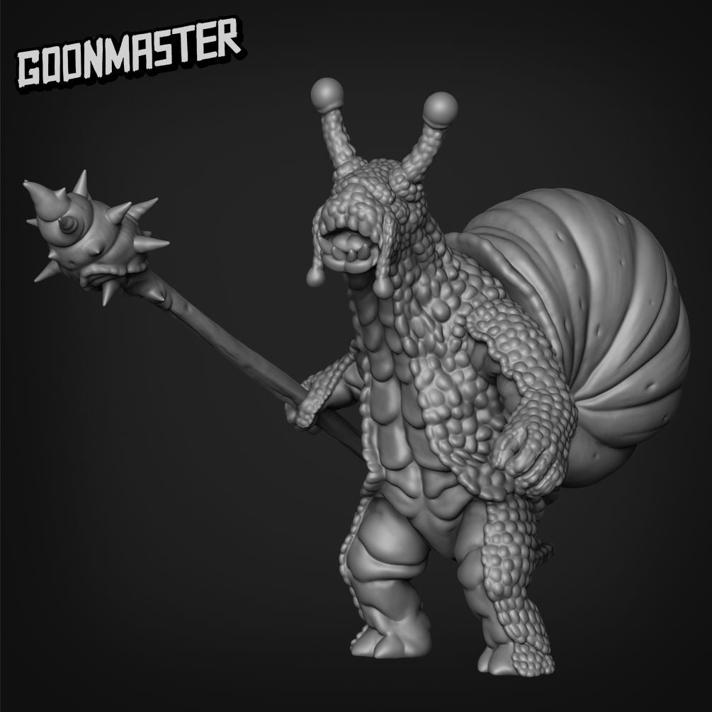 Snailfolk Spearmen - 3d Printed Miniature Sculpted by Goon Master Games