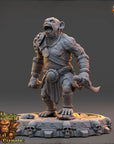 Mogar Stonemir - Strongbacks of Castle Primatus (ApeFolk) - 3d Printed Miniature sculpted by Daybreak Miniatures