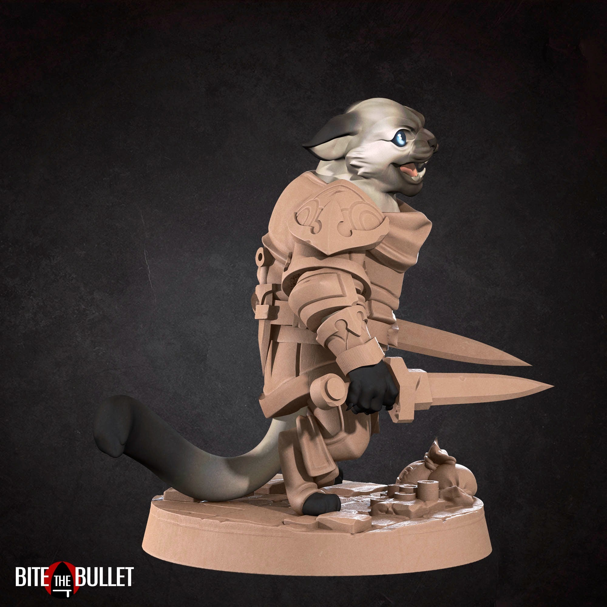 Cat Rogue - 3d Printed Miniature sculpted by Bite the Bullet