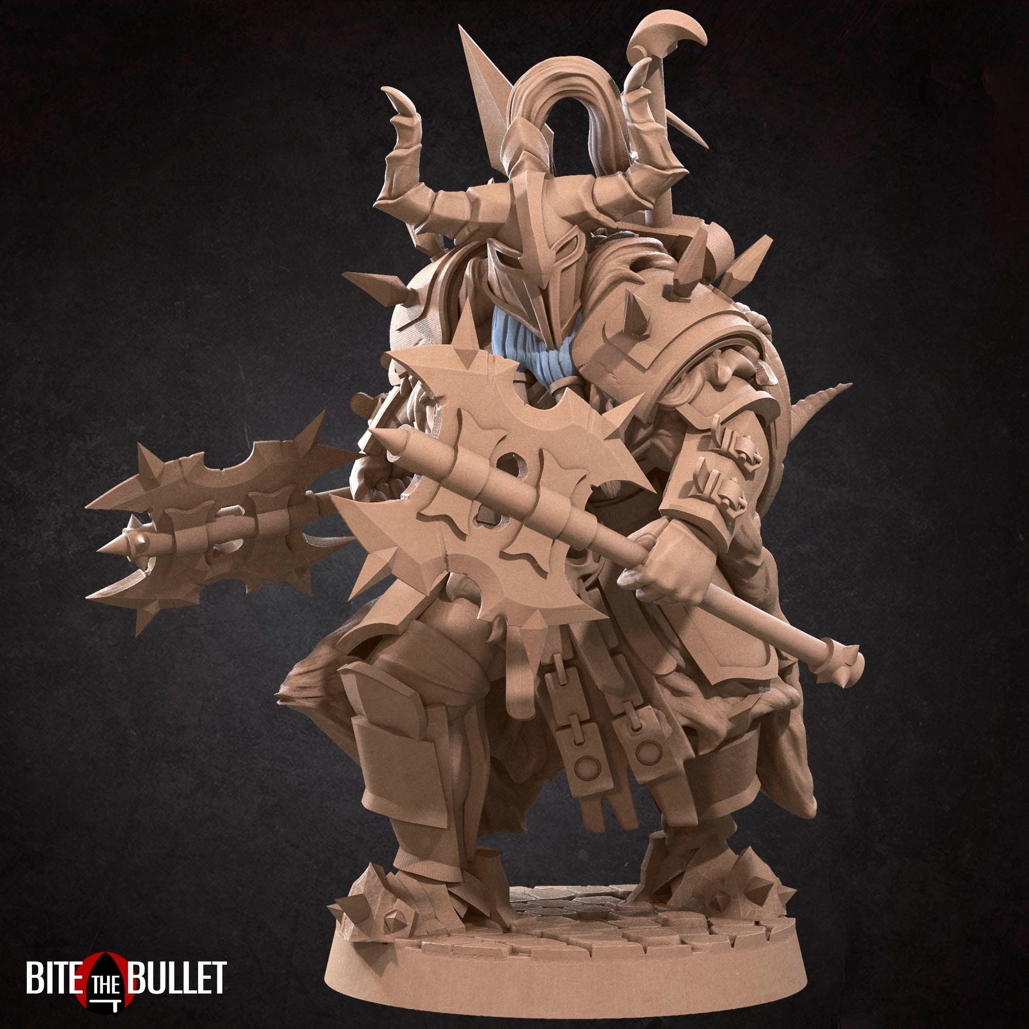 Hero Barbarian Male (Modular) - Bullet Hell Heroes - 3d Printed Miniature by Bite the Bullet