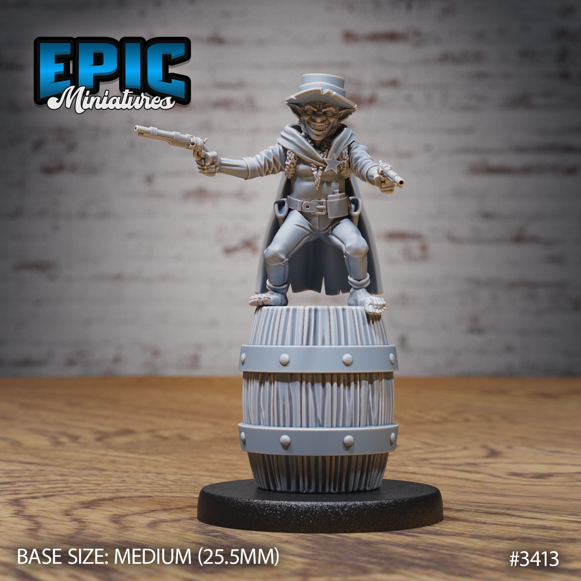 Goblin Bandit/Sheriff - 3d Printed Miniature