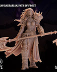 Human Path of Frost Barbarian - 3d Printed Miniature by Arcane Minis