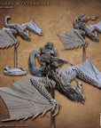 Vanguard Wyvern Riders - Vanguard Fighters Guild - 3d Printed Miniature sculpted by Artisan Guild