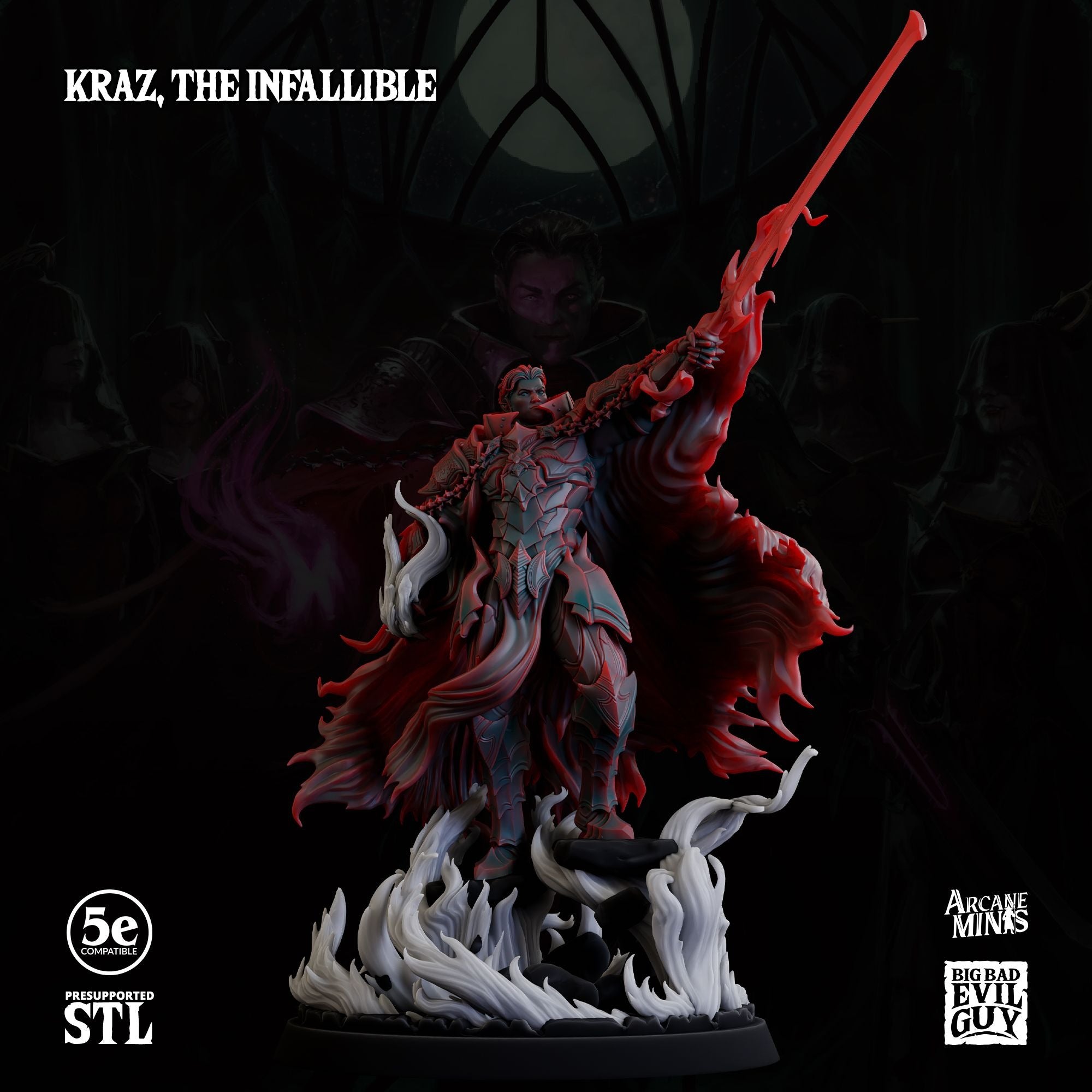 Kraz the Infallible - 3d Printed Miniature by Big Bad Evil Guys