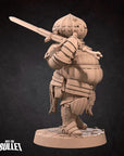 Cry, the Onion Knight - 3d Printed Miniature sculpted by Bite the Bullet