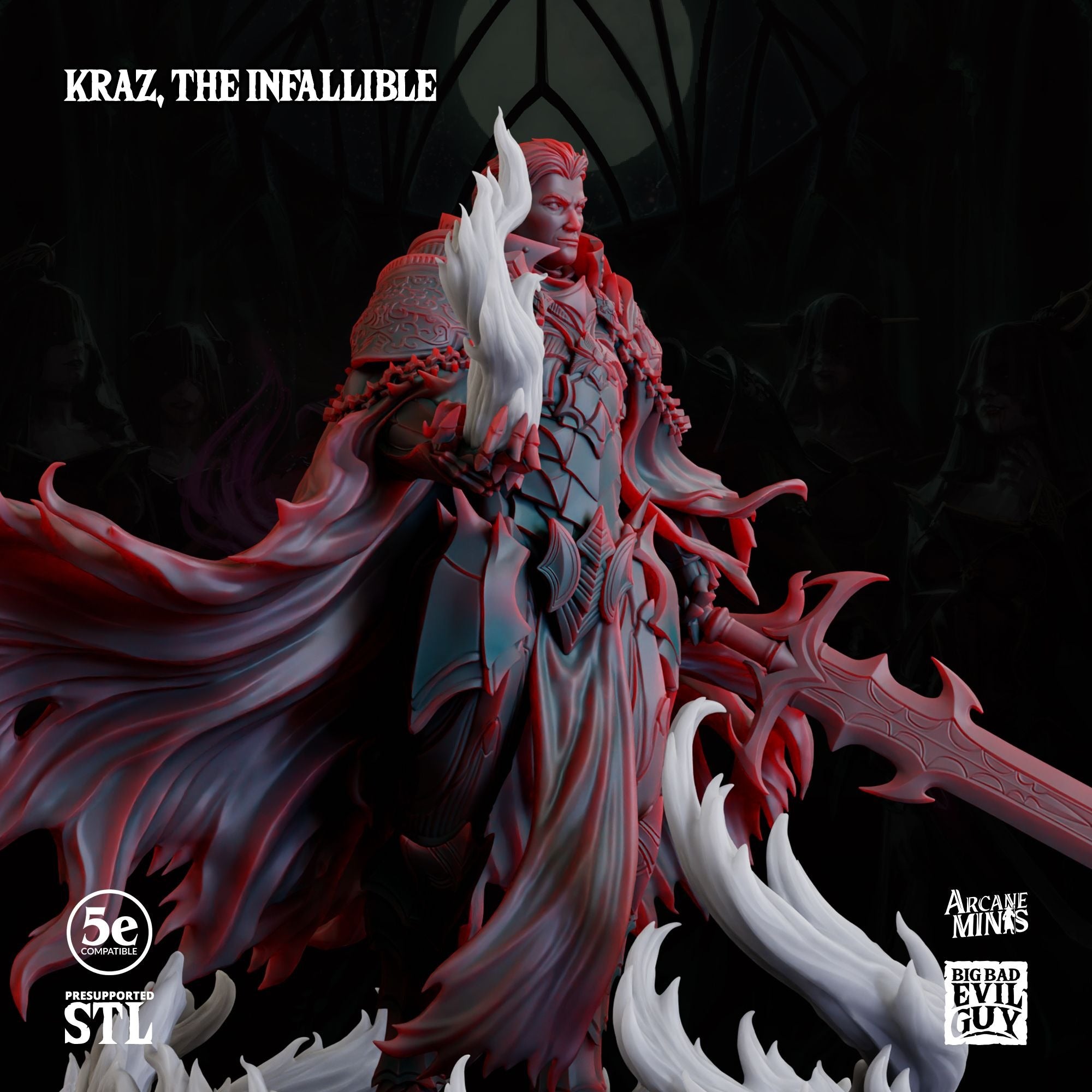 Kraz the Infallible - 3d Printed Miniature by Big Bad Evil Guys