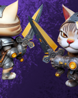 a couple of cats that are next to each other