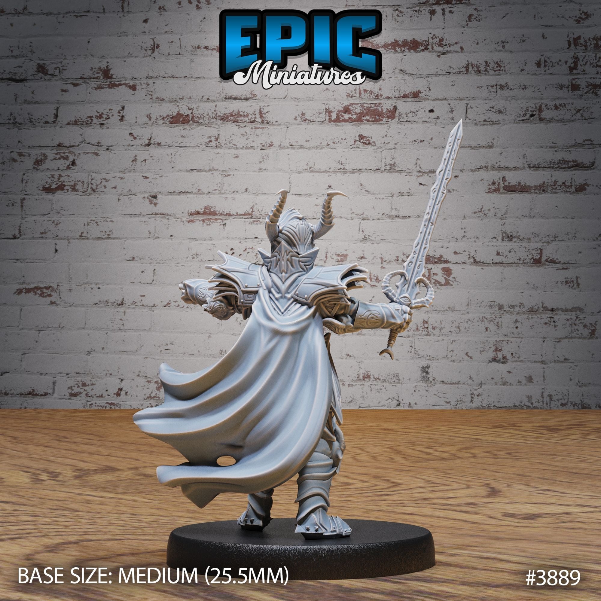 Black Guard Knight - 3d Printed by Epic Miniatures