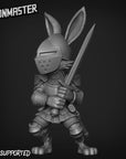 Rabbit Knight - 3d Printed Miniature by Goon Master Games