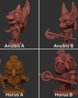 Chibi Egyptian Gods - 3d Printed Miniature Sculpted by Limelight Studio