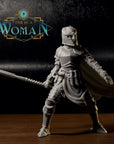 Human Fighter - Cyrah - 3d Printed Miniature by DND Is A Woman