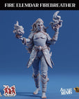 Fire Elemdar (Genasi) Firebreather - 3d Printed Miniature by Arcane Minis