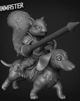 Squirrel Dachsund Cavalry - 3d Printed Miniature Sculpted by Goon Master Games