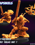 Electrofisher Squad Units 6-8 - 3d Printed Miniature Sculpted by Papsikels Miniatures