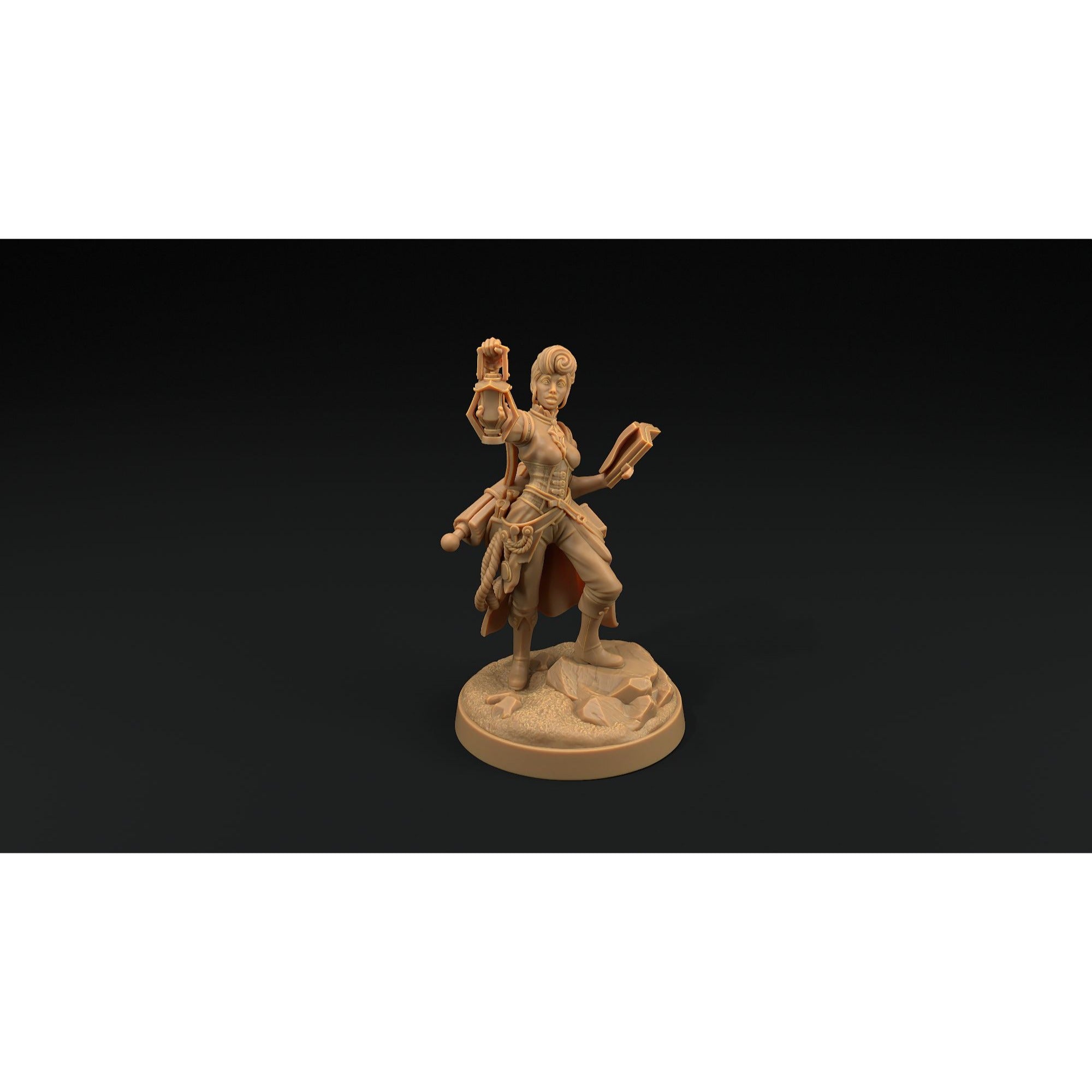 Lorolai, Dragonologist - 3d Printed Miniature by Dragon Trappers Lodge