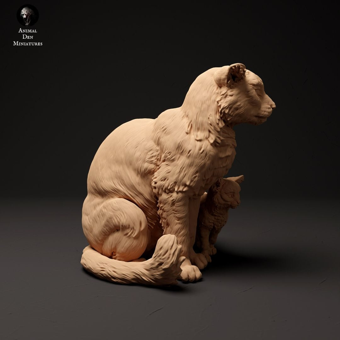 Scottish Wildcat - 3d Printed 1/8 Scale Miniature by Animal Den