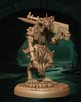 a statue of a creature with a gun in its hand